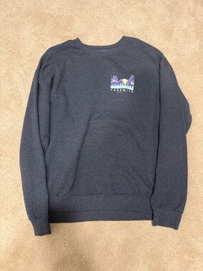 Men's Yosemite Graphic Crewneck Sweatshirt - Dark Gray